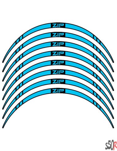 Liseret de jante Zip - pointe - 10 pouces - n°8