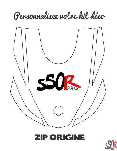 Kit déco Piaggio Zip origine 100% personnalisable - Scoot 50 Racing